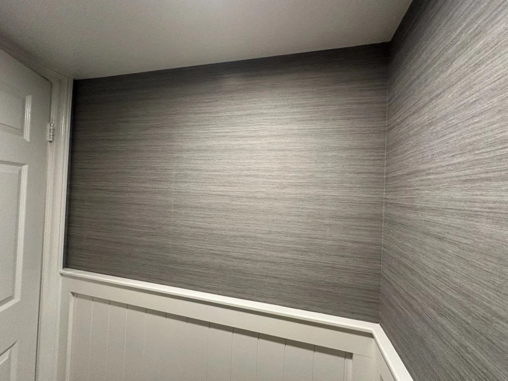 Commercial type II vinyl wallcovering installed in a corridor