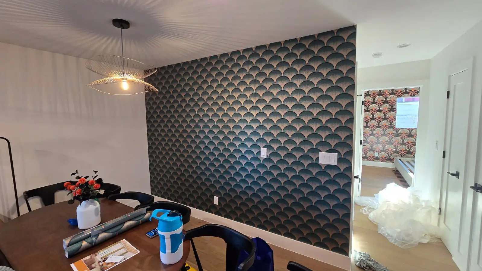 Historic home plaster wall preparation detail