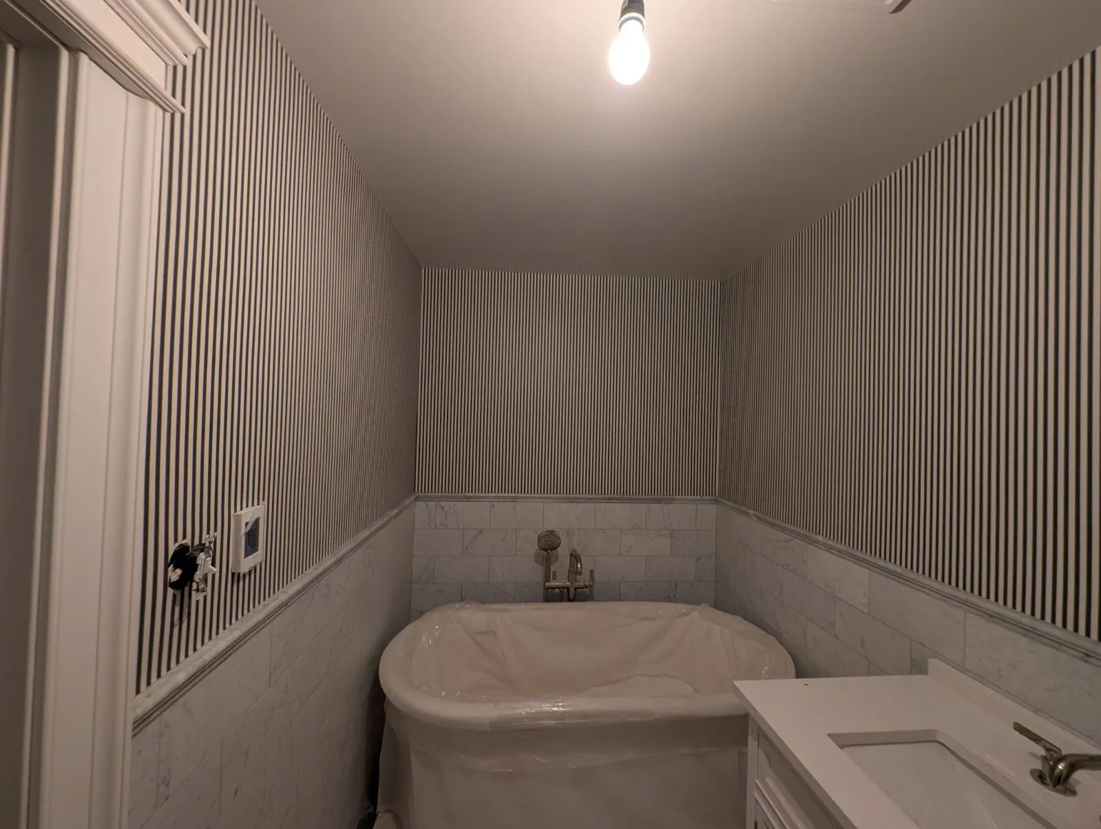 Historic preservation wallpaper craftsmanship detail