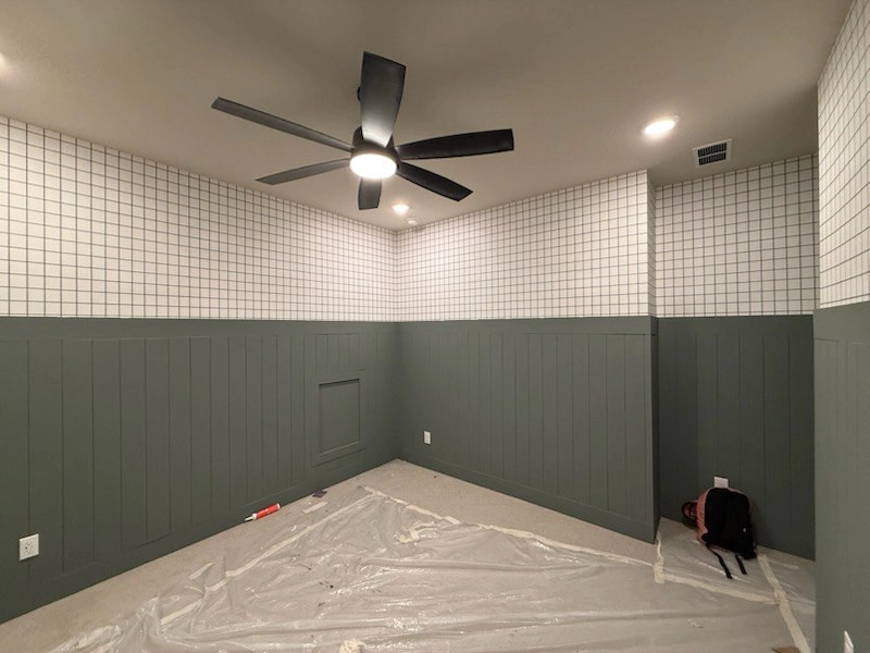 Oakland historic Craftsman wallpaper installation